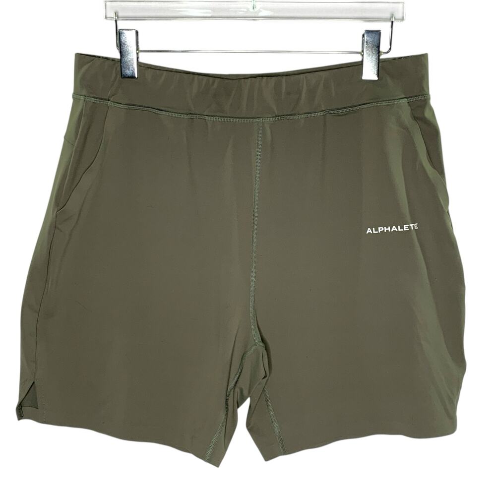 Alphalete XXL Mens Pull On Active Short Green Athletic Slim Fit Workout Gym